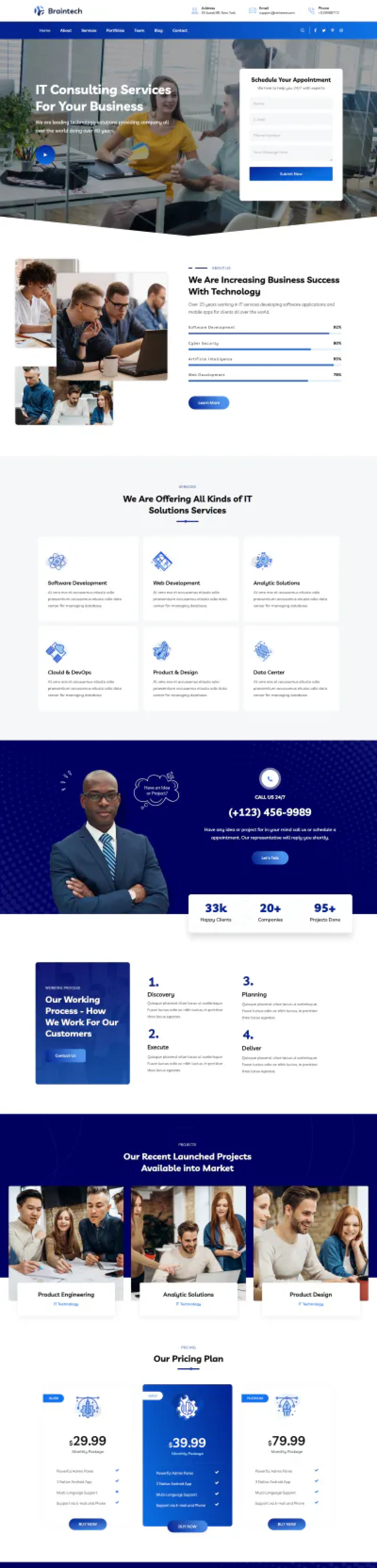 Site Web pour Solutions Informatiques et Services Technologiques