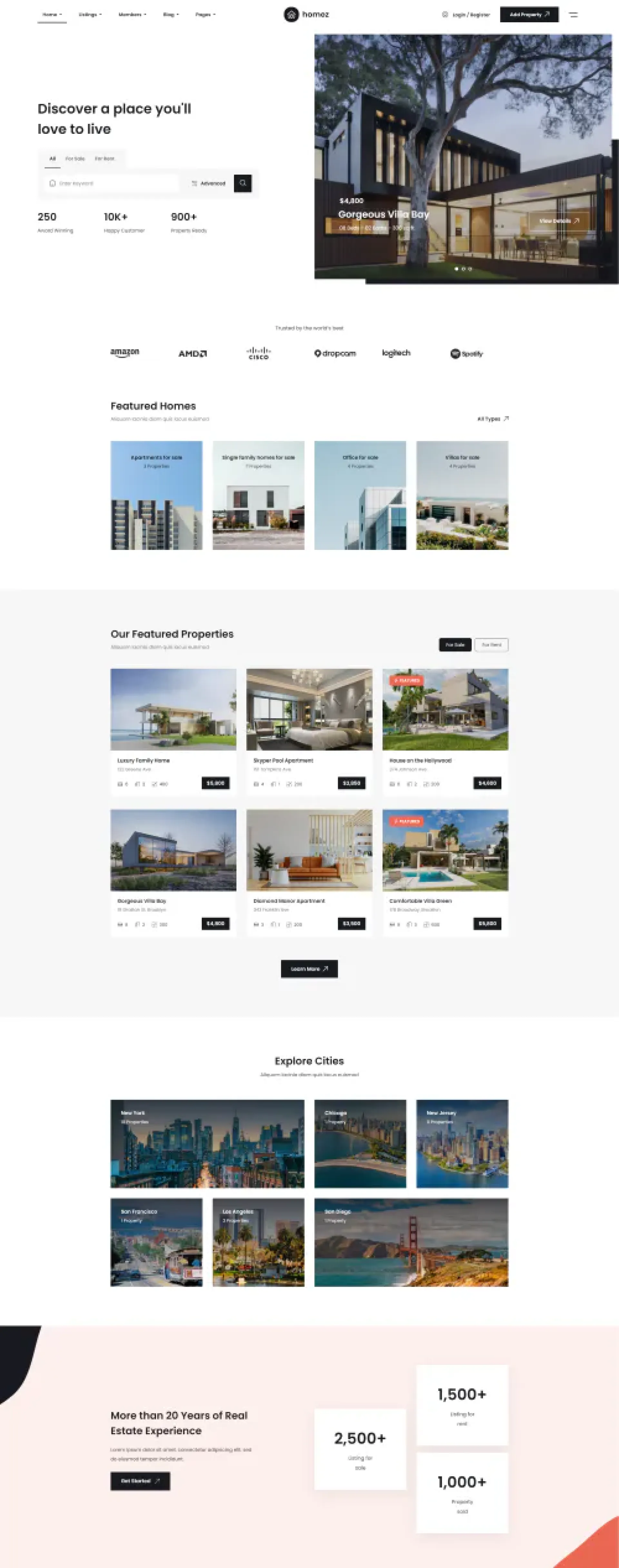 Site Web Élégant pour Annonces Immobilières de Luxe