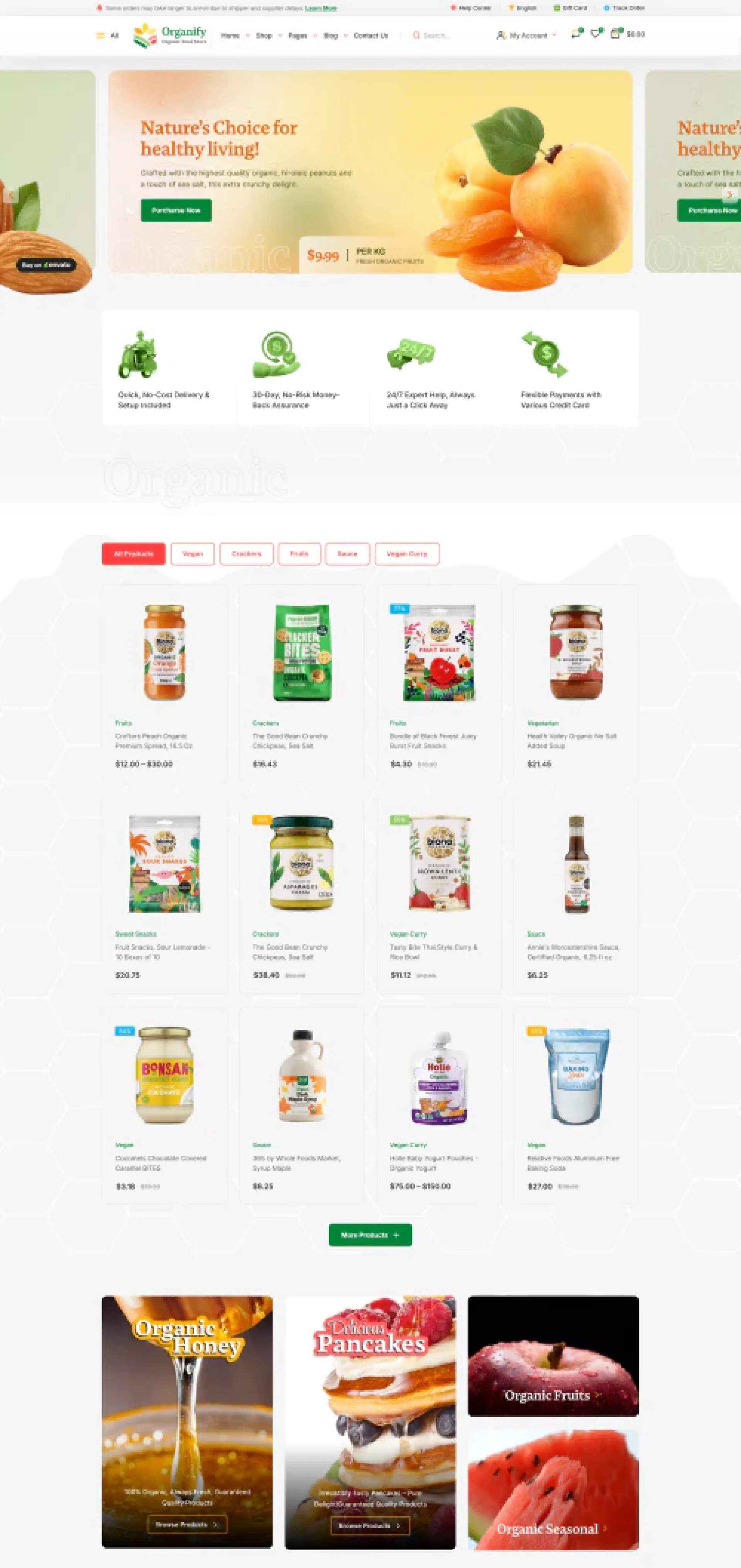 Thème WordPress pour les magasins de produits naturels