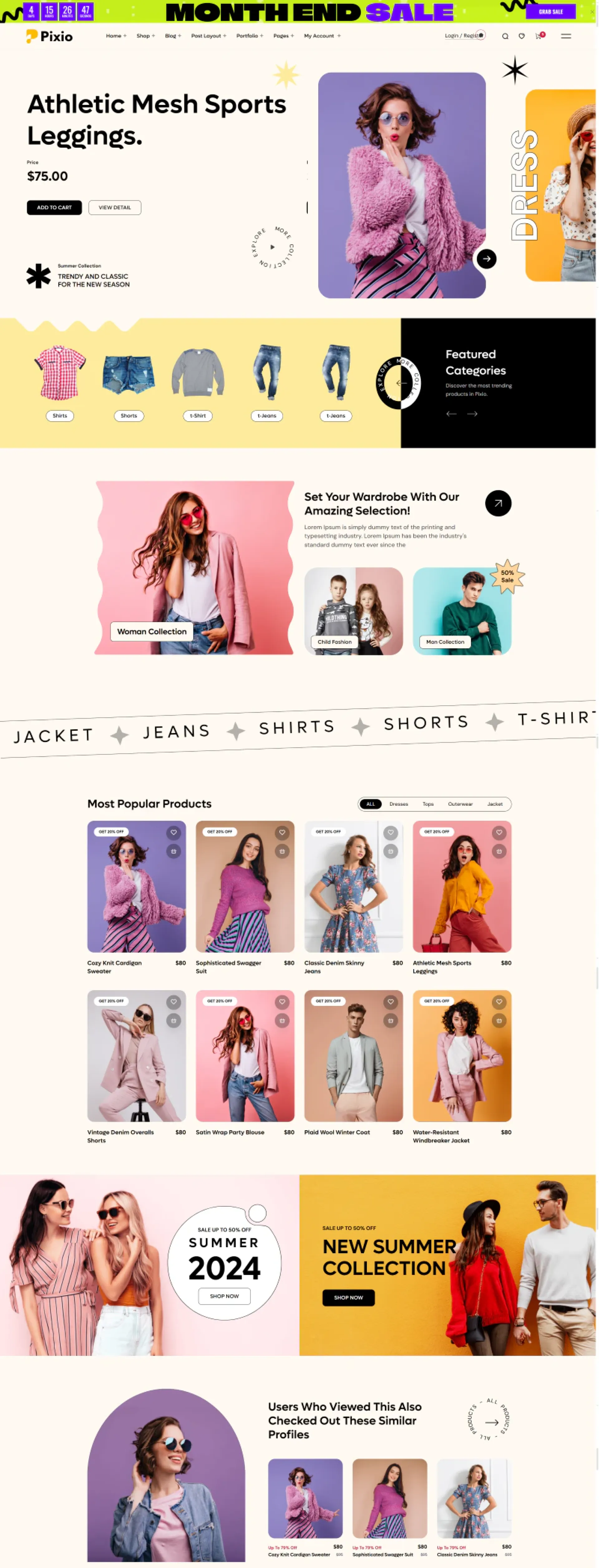 Pixio - Shop & eCommerce Bootstrap HTML Template